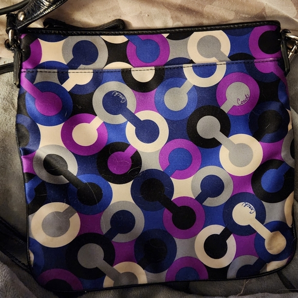 Authentic Vibrant Coach Crossbody Purse - Picture 2 of 16